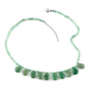 Green Aventurine Beaded Necklace 18-20 inches